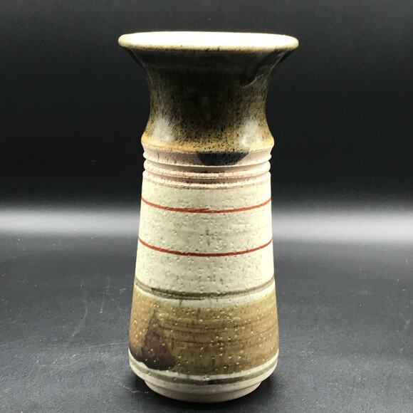 Jack Westlin Northwest Artist Signed 9" Hand Thrown & Painted Stoneware Vase - Picture 2 of 7